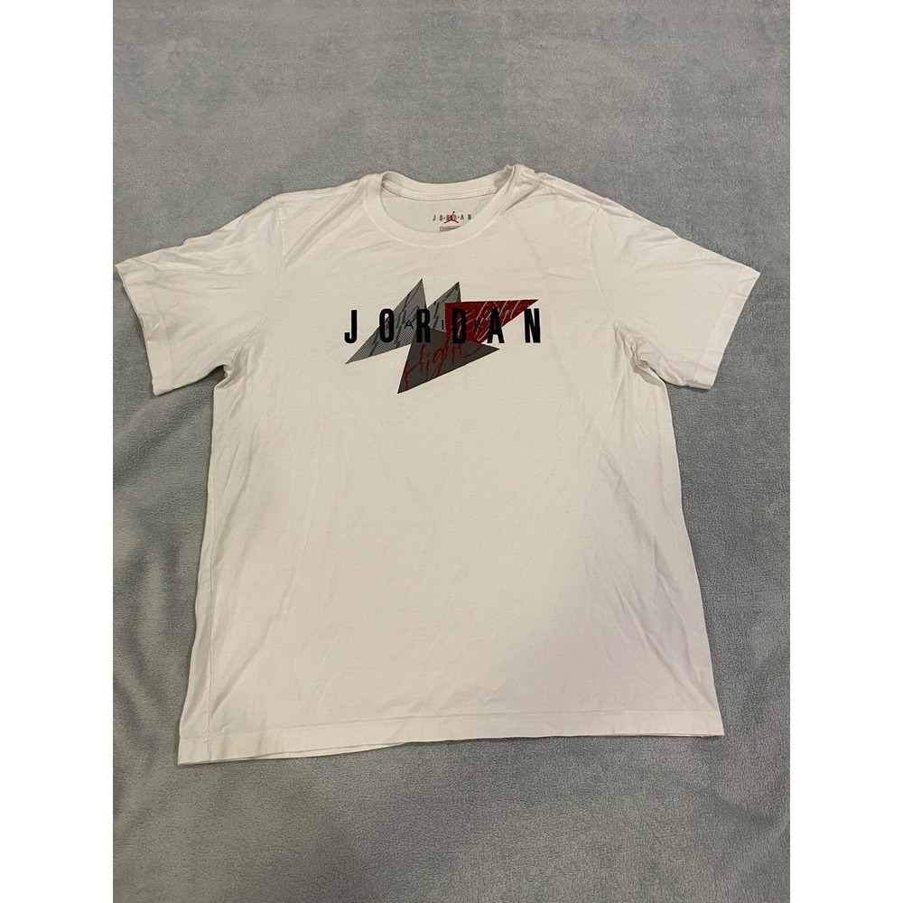 Mens Air Jordan Flight Standard Fit T Tee Shirt White L Large